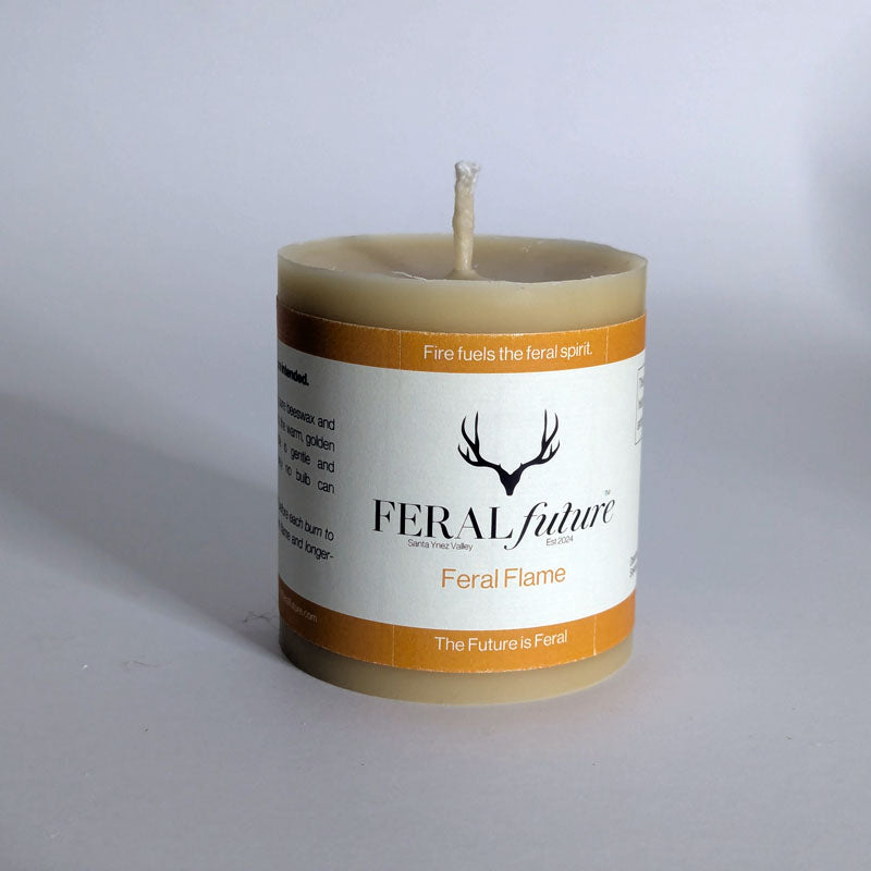 natural beeswax candle with cotton wick