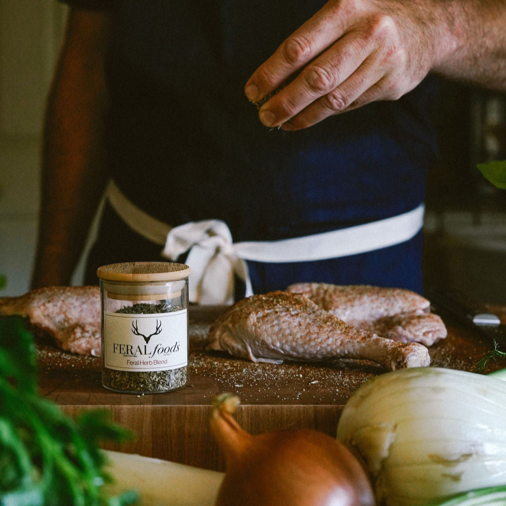 organic culinary herb mix made with wild herbs