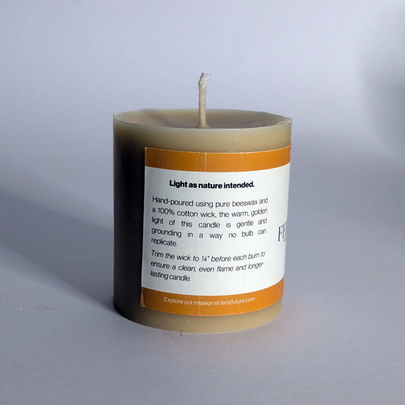 pure beeswax candle for warm ambient light